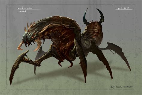 Toradh íomhá ar Alien Monster Concept Art