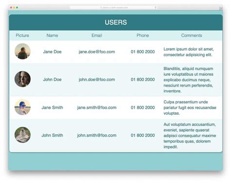Image result for CSS Stylish Table