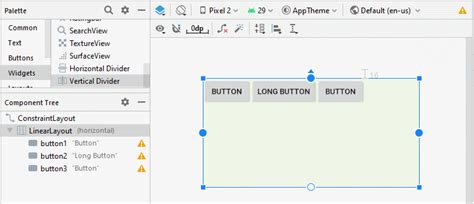 Toradh íomhá ar Vertical and Horizontal Layout Android