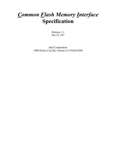 Image result for Common Flash Interface