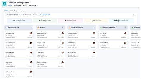 Image result for Application Tracking System Dashboard