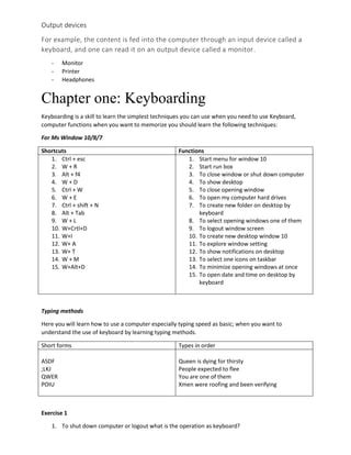 Image result for Computer Keyboard Notes PDF