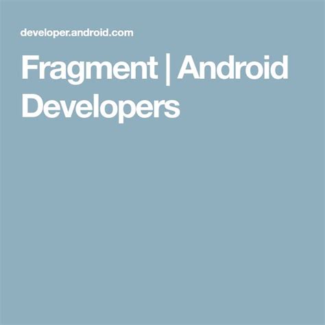 Image result for Android App Development Fragments