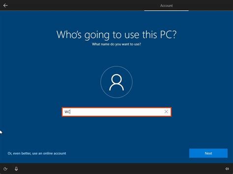 Image result for Creating a Local Account Windows 1.0