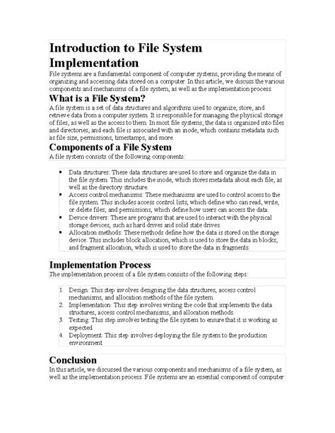 Afbeeldingsresultaten voor Implementation of File System