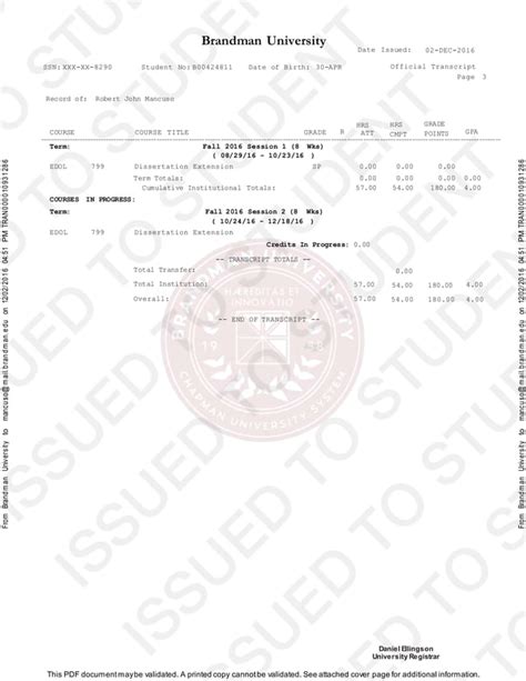 Image result for Ph.D. Academic Transcript