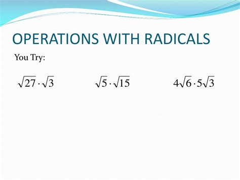 Operations with Radicals Multiplication に対する画像結果