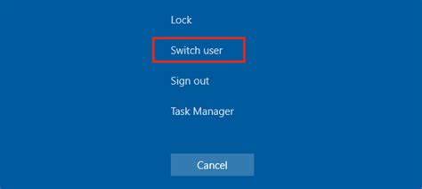 Switch User Win 10 に対する画像結果