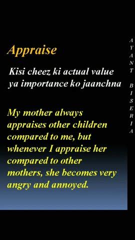 Afbeeldingsresultaten voor Meanings of Appraise