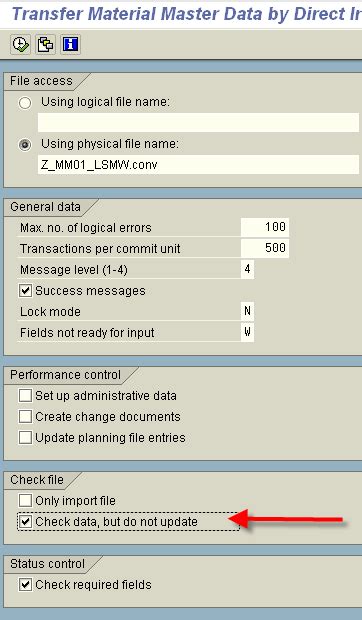 Toradh íomhá ar LSMW Direct Input Sample Data