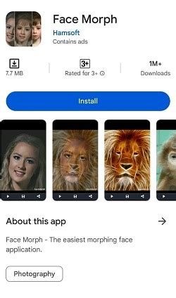 Morph Faces Together に対する画像結果