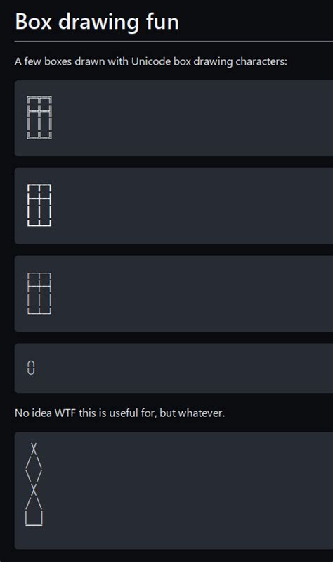 Image result for ASCII Box Drawing Characters