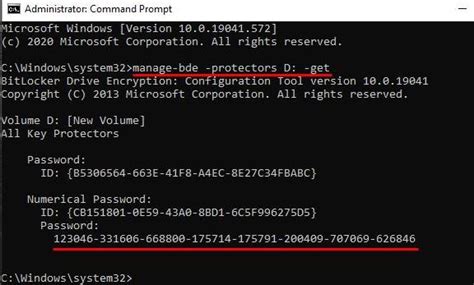 Toradh íomhá ar BitLocker Back Up Recovery Key Options