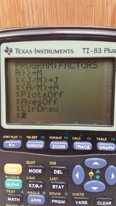Image result for Factor Program TI-84