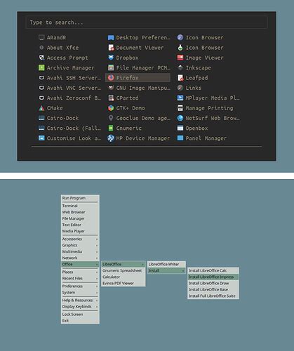 Toradh íomhá ar Cascading Menu Example