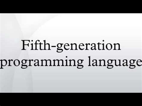 Toradh íomhá ar Feature of 5th Generation Programming Language