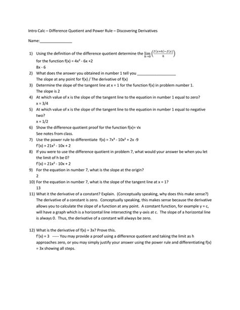 Image result for Difference Quotient Problems