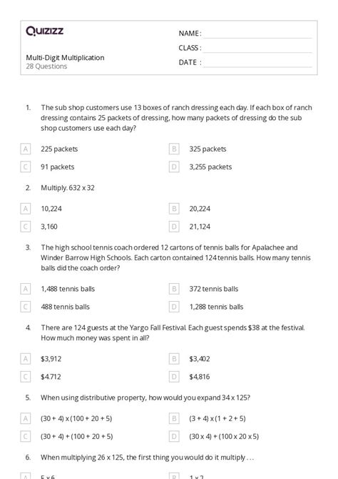 Image result for 5 Digit Multiplication Worksheets