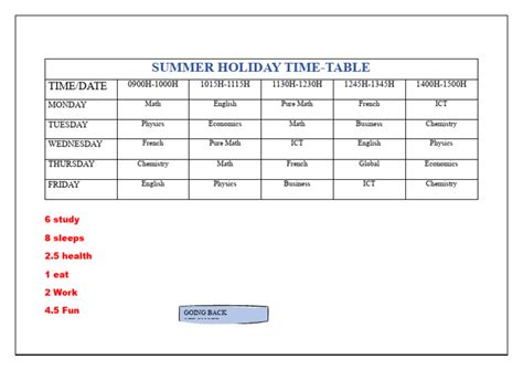 Image result for Summertime Timesheet
