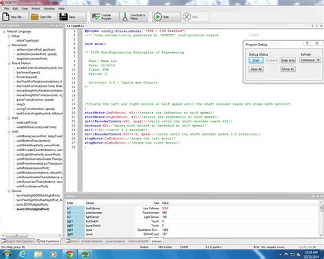 Toradh íomhá ar ROBOTC Coding