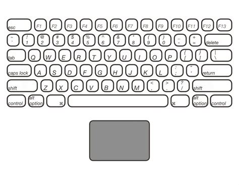Toradh íomhá ar Computer Keyboard Printabe