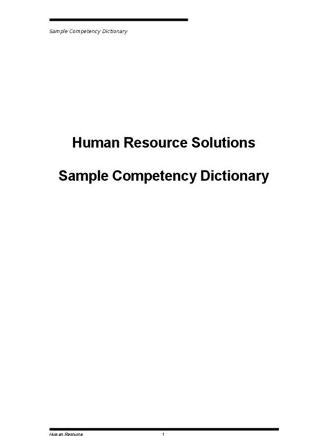 Image result for Competency Dictionary
