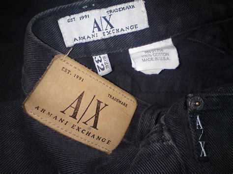 Toradh íomhá ar Armani Exchange Jeans 3.4L Size Chart