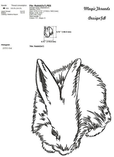 Image result for Machine Embroidery Rabbit Designs