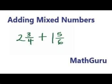 Image result for How Do You Add Mixed Numbers