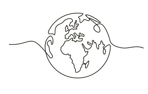 Afbeeldingsresultaten voor Map of the World Line Drawing
