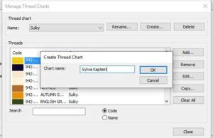 Image result for Custom Thread Chart
