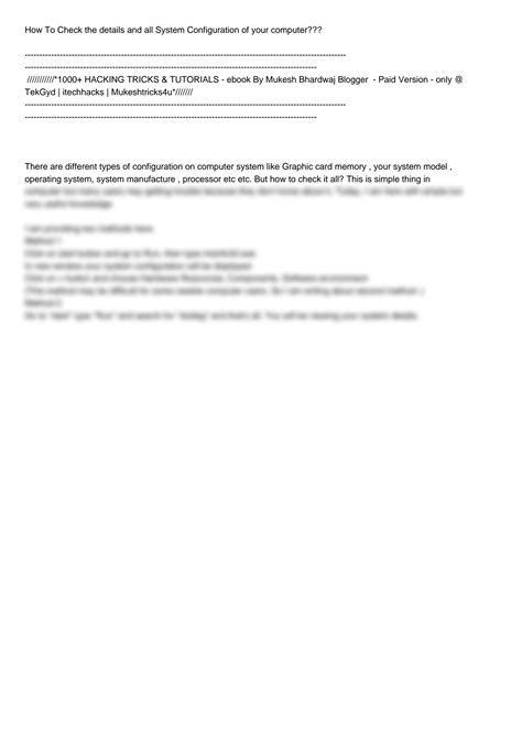 Image result for How to Check System Configuration