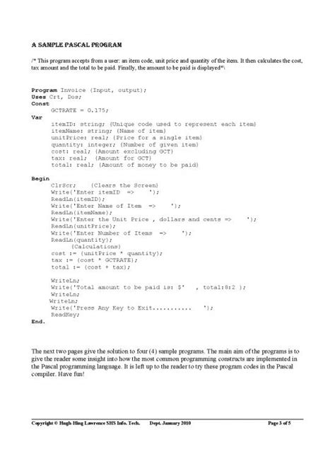 Image result for Pascal Programming Language PDF Downloads