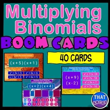 Image result for Multiplying Binomials Poster