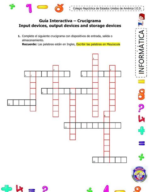 Afbeeldingsresultaten voor Input Output and Storage Devices Worksheet