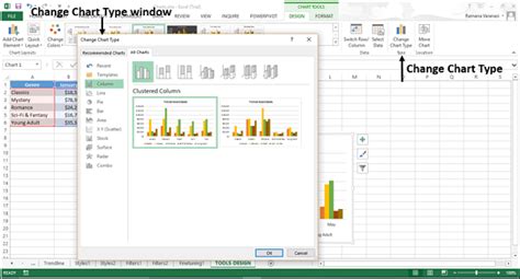 Image result for How to Change Chart Excel Cap Types