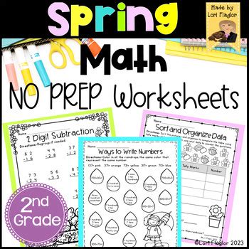2nd Grade Math Worksheets Spring に対する画像結果