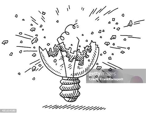 Image result for Exploding Light Bulb Drawing Realistic
