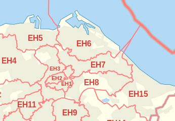 Toradh íomhá ar Edinburgh City Postcode Map