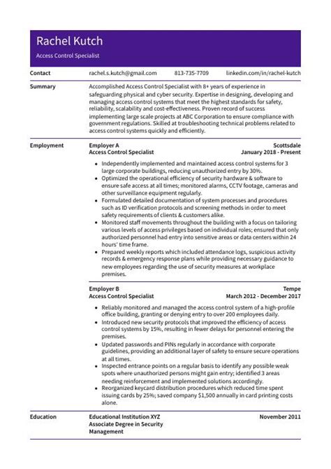 Image result for Access Control System Engineer Resume