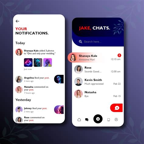 Image result for Chat Request UI Notification Design