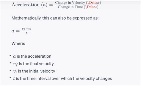 Toradh íomhá ar Acceleration Formula Class 9