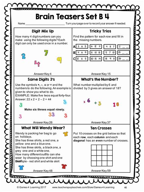 Toradh íomhá ar 6th Grade Math Worksheets Printable with Answer Key
