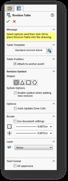 Image result for SolidWorks Rev Table