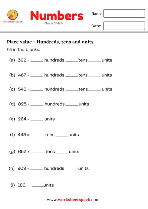 Image result for 3rd Grade Math Worksheets Place Value