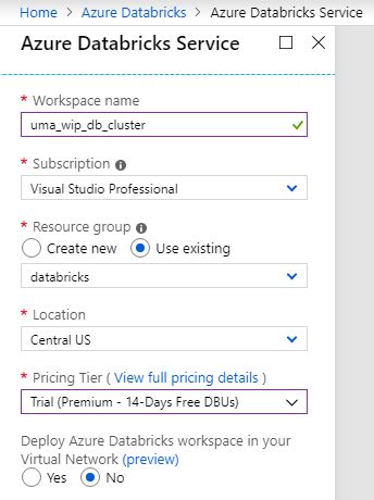 Image result for Advanced Section in Azure Databricks Workspace