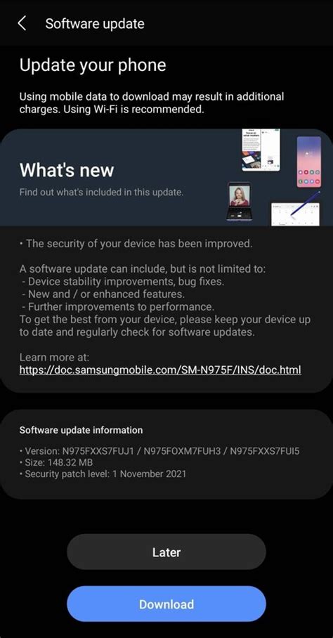 Note 10 Software Update に対する画像結果