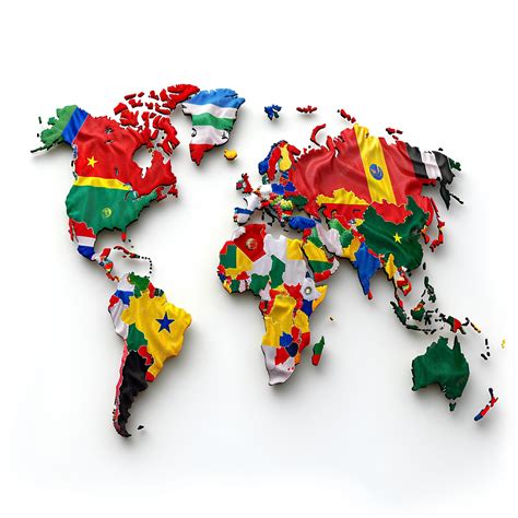 Image result for World Map Modern Flags