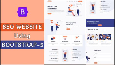 Image result for Responsive Front-End Website Project Using Bootstrap 5