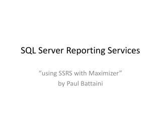Toradh íomhá ar SQL Reporting Path